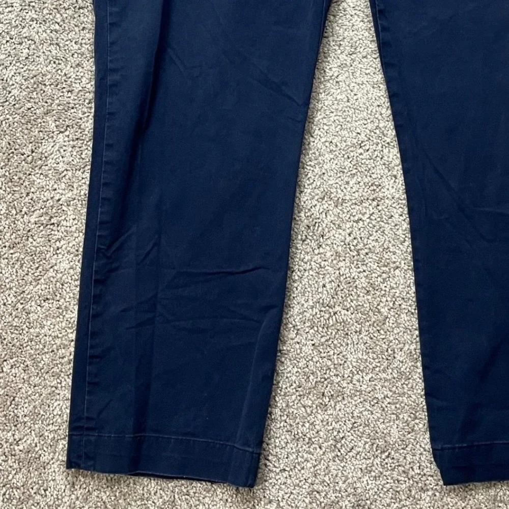 Polo Ralph Lauren Pants Mens 42x30 Navy Blue‎ Chino Stretch Straight Fit Twill